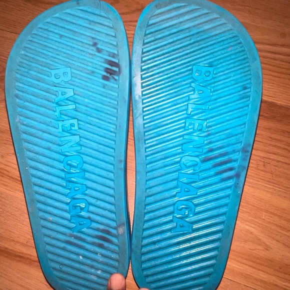 Blue Balenciaga Pool Slides - Picture 6 of 6